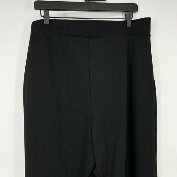 Ashley Stewart Pants Black Wide Leg Pull On Stretch - Picture 7 of 7